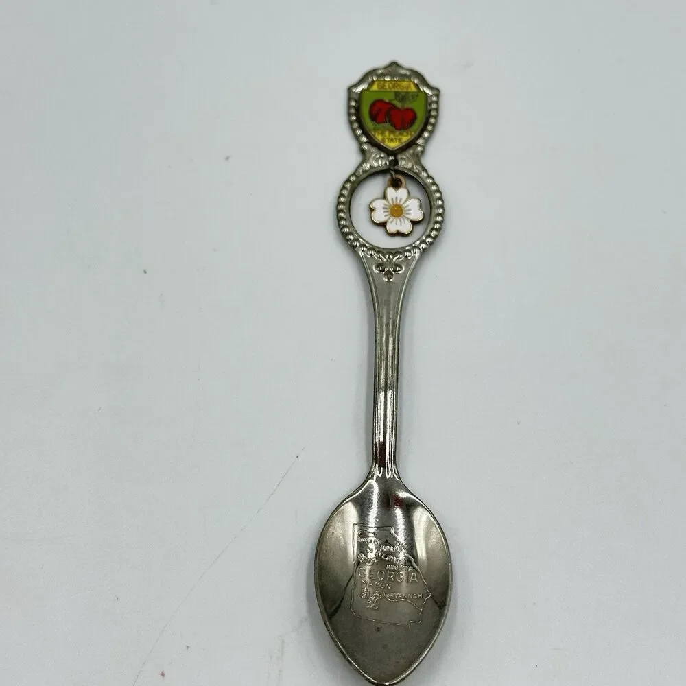 Lot of 12 Collector Souvenir Spoons US Vegas, GA, Key Largo, TX, CA, FL, Jekyll